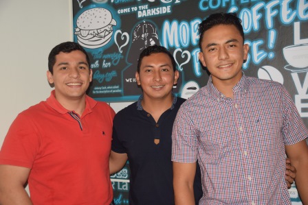 Juan David Morales, el cumpleañero y David Fernando Manrique